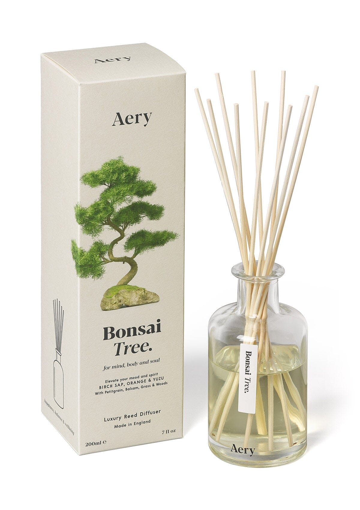 Bonsai Tree Reed Diffuser - Birch Sap Orange and Yuzu