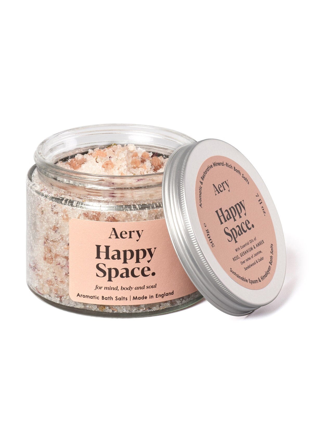 Pink Happy Space bath salts by Aery on White Background 