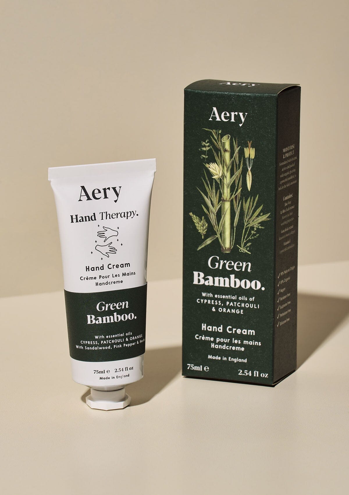 Green Bamboo Hand Cream - Cypress Patchouli and Orange