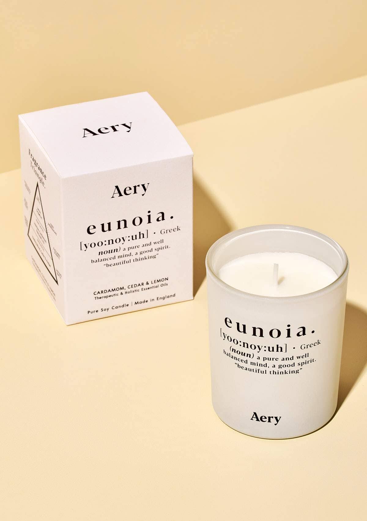 Eunoia Scented Candle - Cardamom Cedar and Lemon