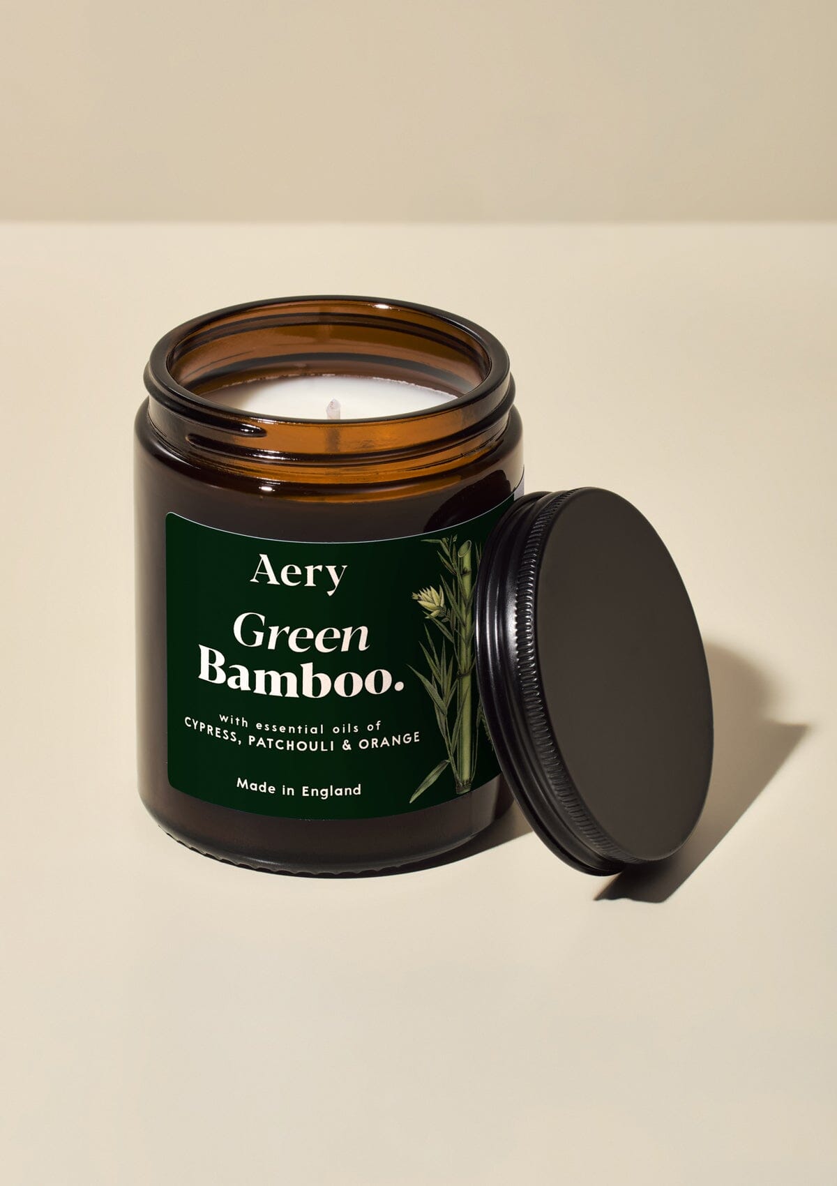 Green Bamboo Scented Jar Candle - Cypress Patchouli and Orange