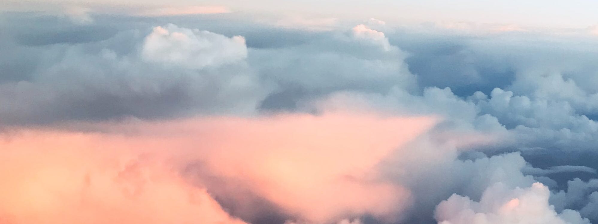 cloud scape with sunset colours