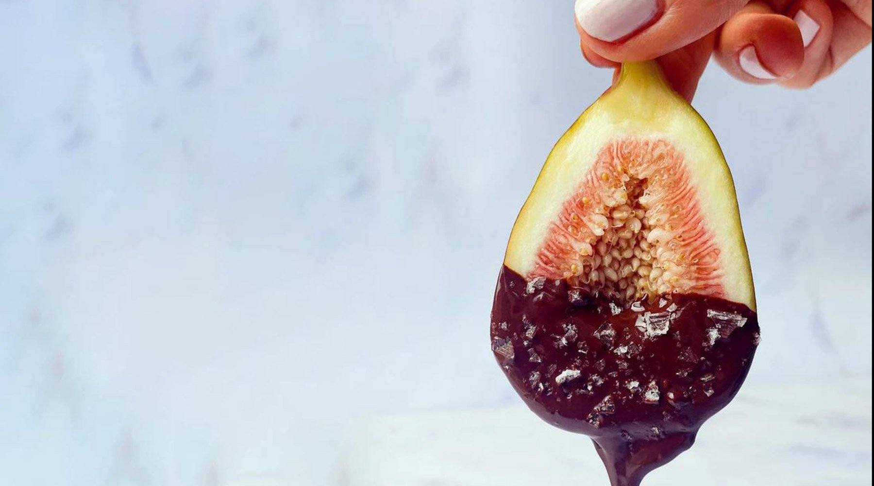 Salted Chocolate Dipped Figs