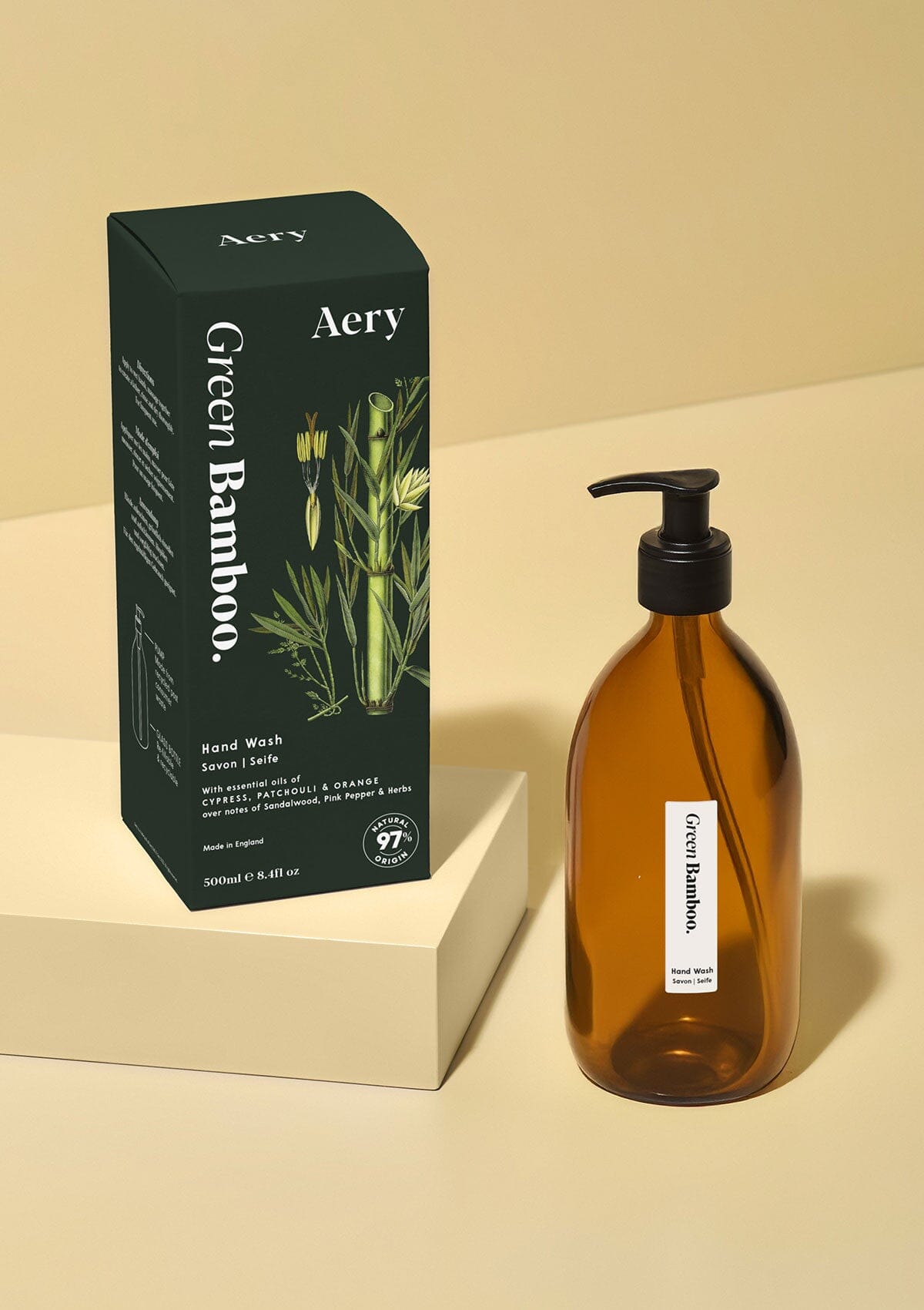 Green Bamboo Hand Wash - Cypress Patchouli and Orange
