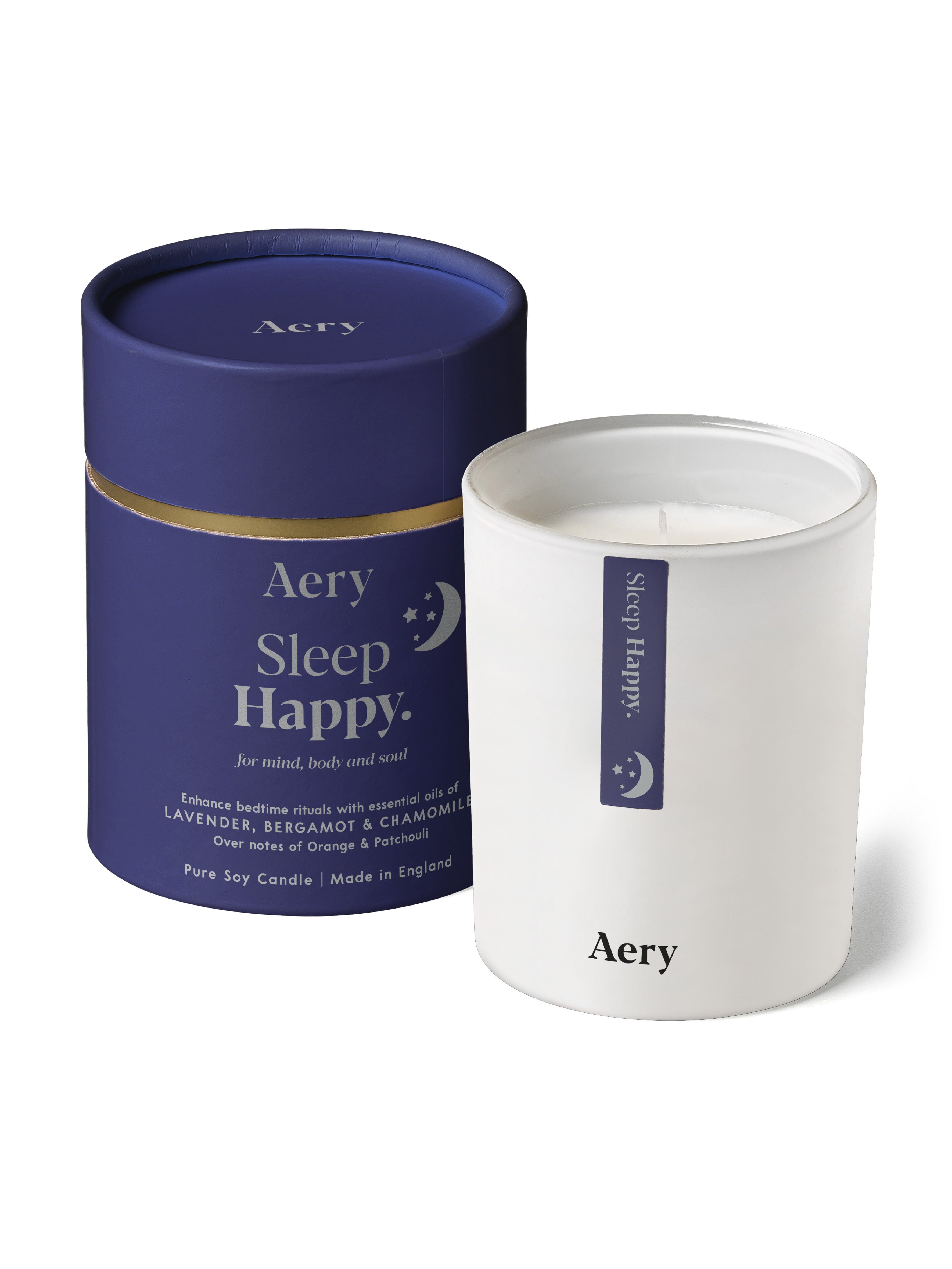 Sleep Happy Scented Candle - Lavender Bergamot and Chamomile