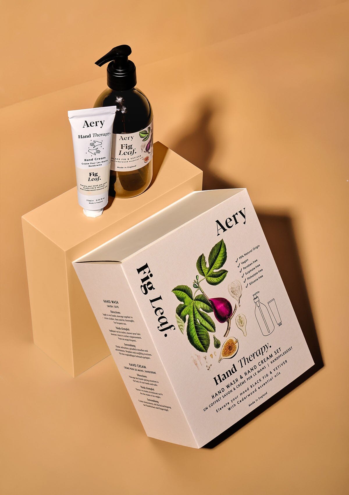 Fig Leaf Hand Therapy Set - Black Fig Vetiver and Cedarwood