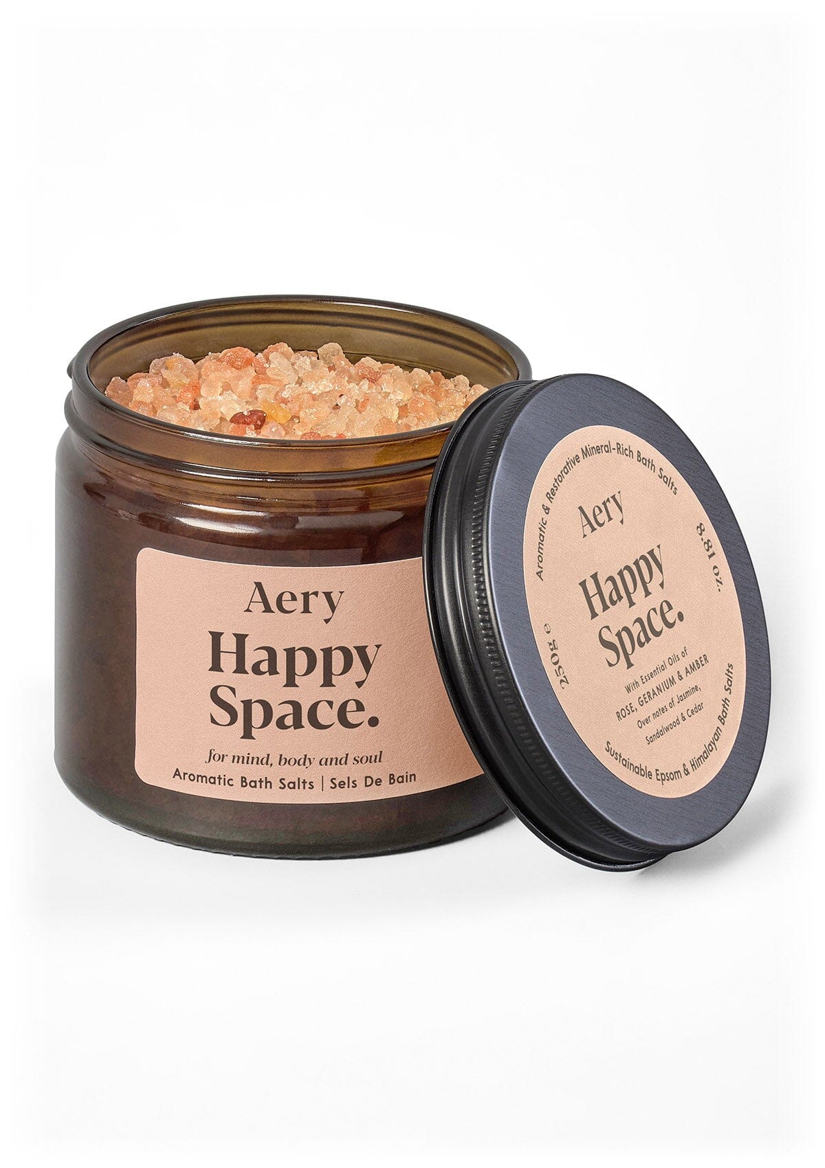 Happy Space Bath Salts - Rose Geranium and Amber