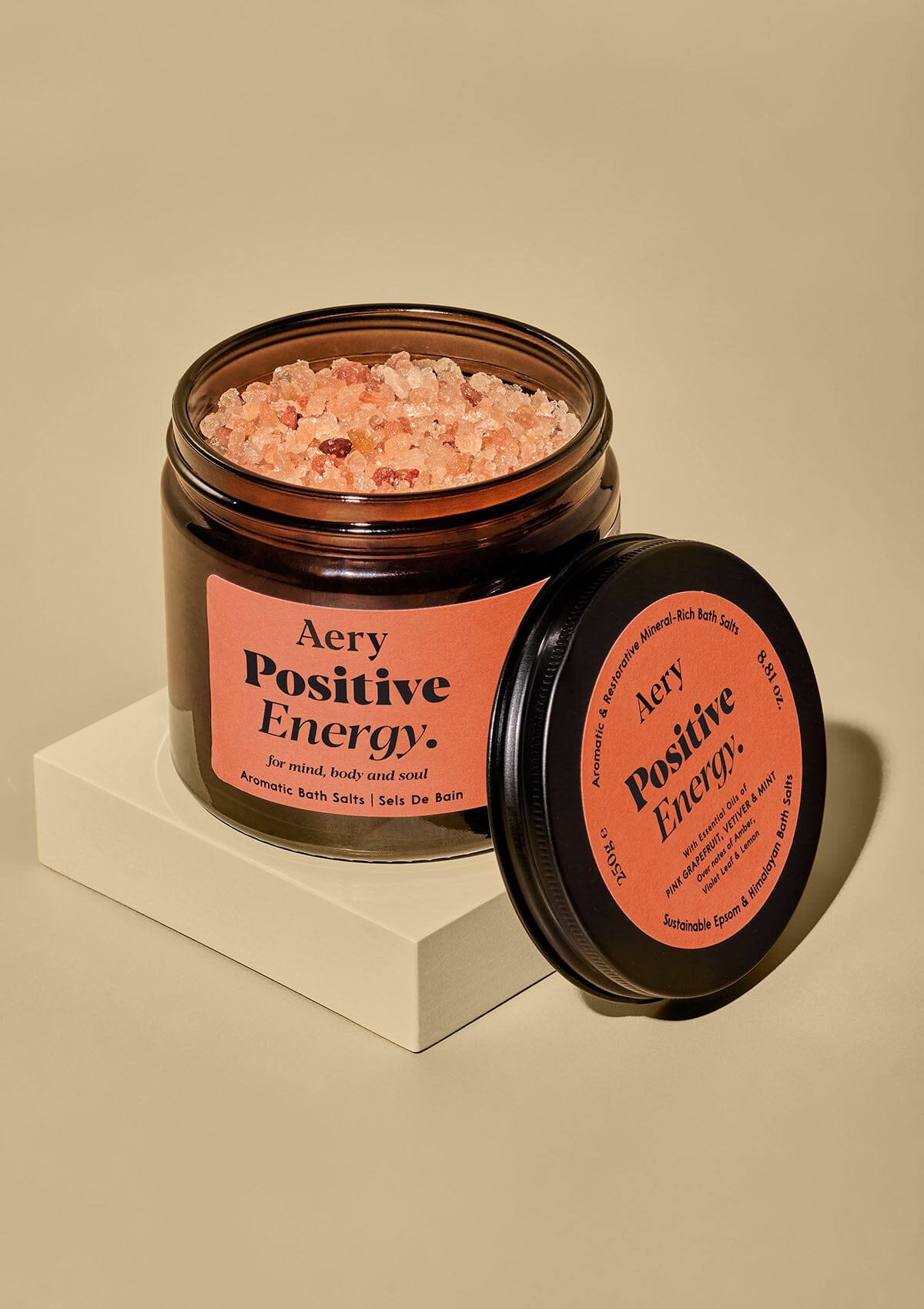 Positive Energy Bath Salts - Pink Grapefruit Vetiver and Mint