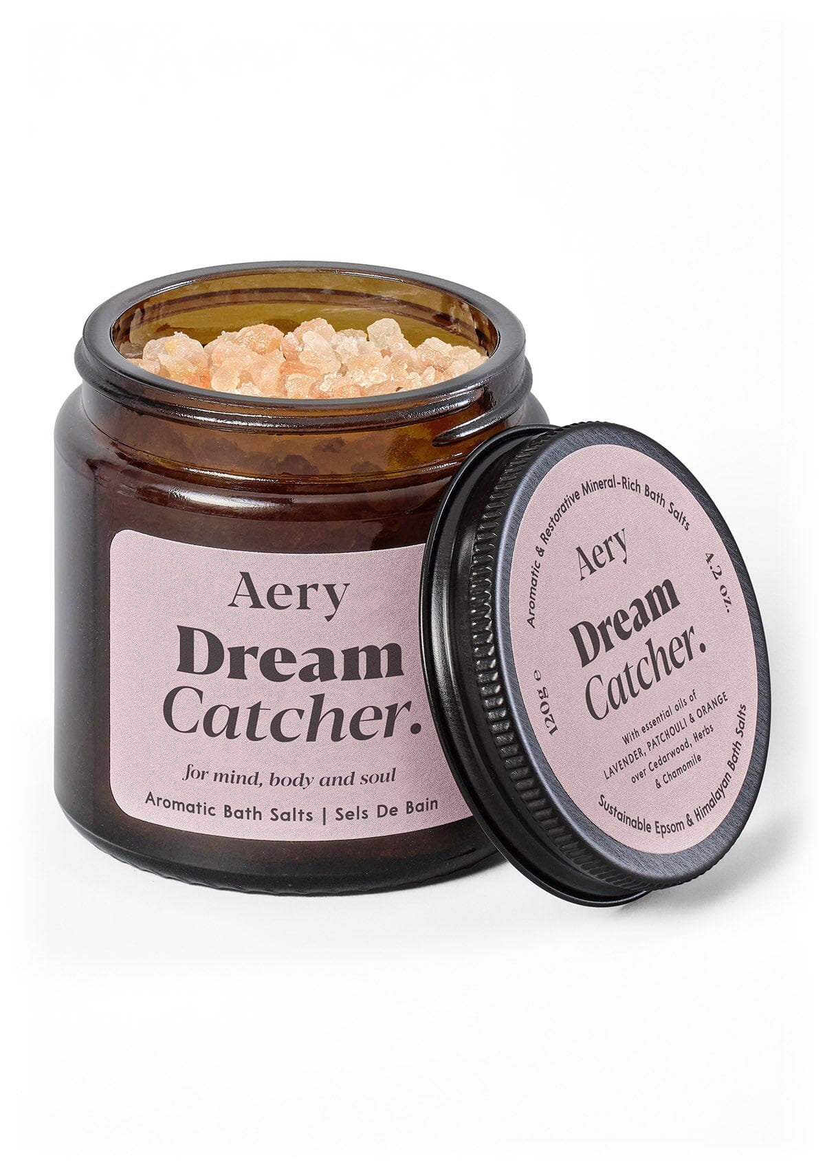 Dream Catcher Bath Salts - Lavender Patchouli and Orange Mini Amber Glass