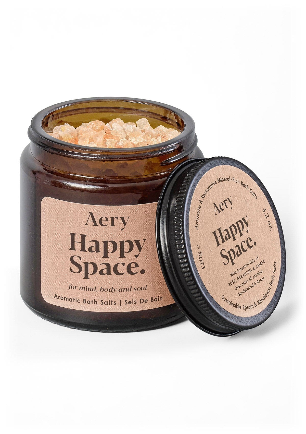 Happy Space Mini Bath Salts - Rose Geranium and Amber