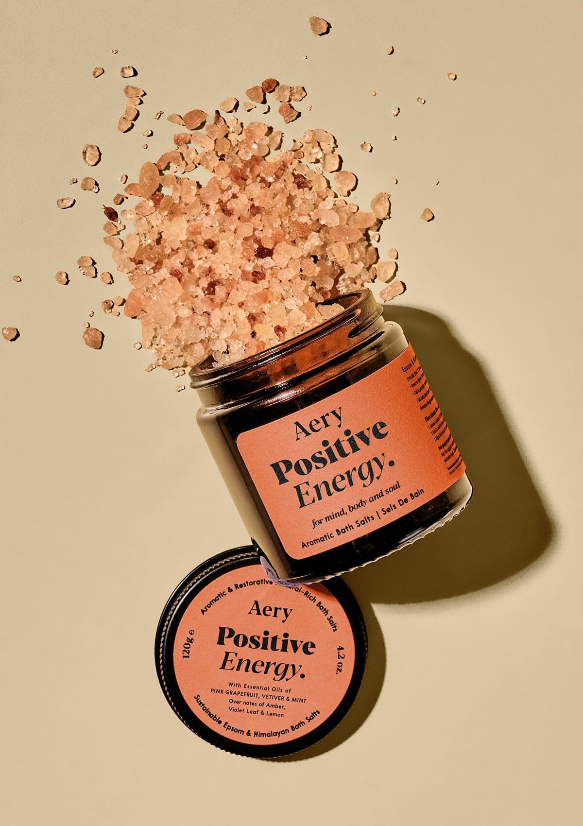 Positive Energy Mini Bath Salts - Pink Grapefruit Vetiver and Mint