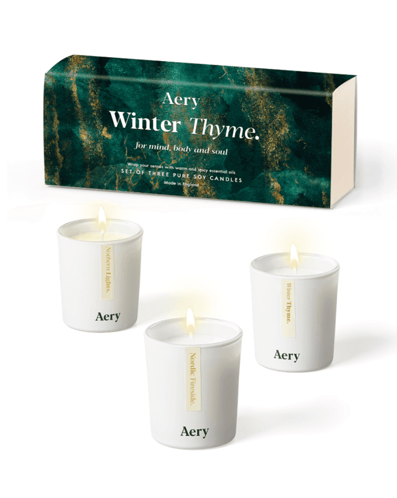 Winter Thyme Set of Three - Votive Candles