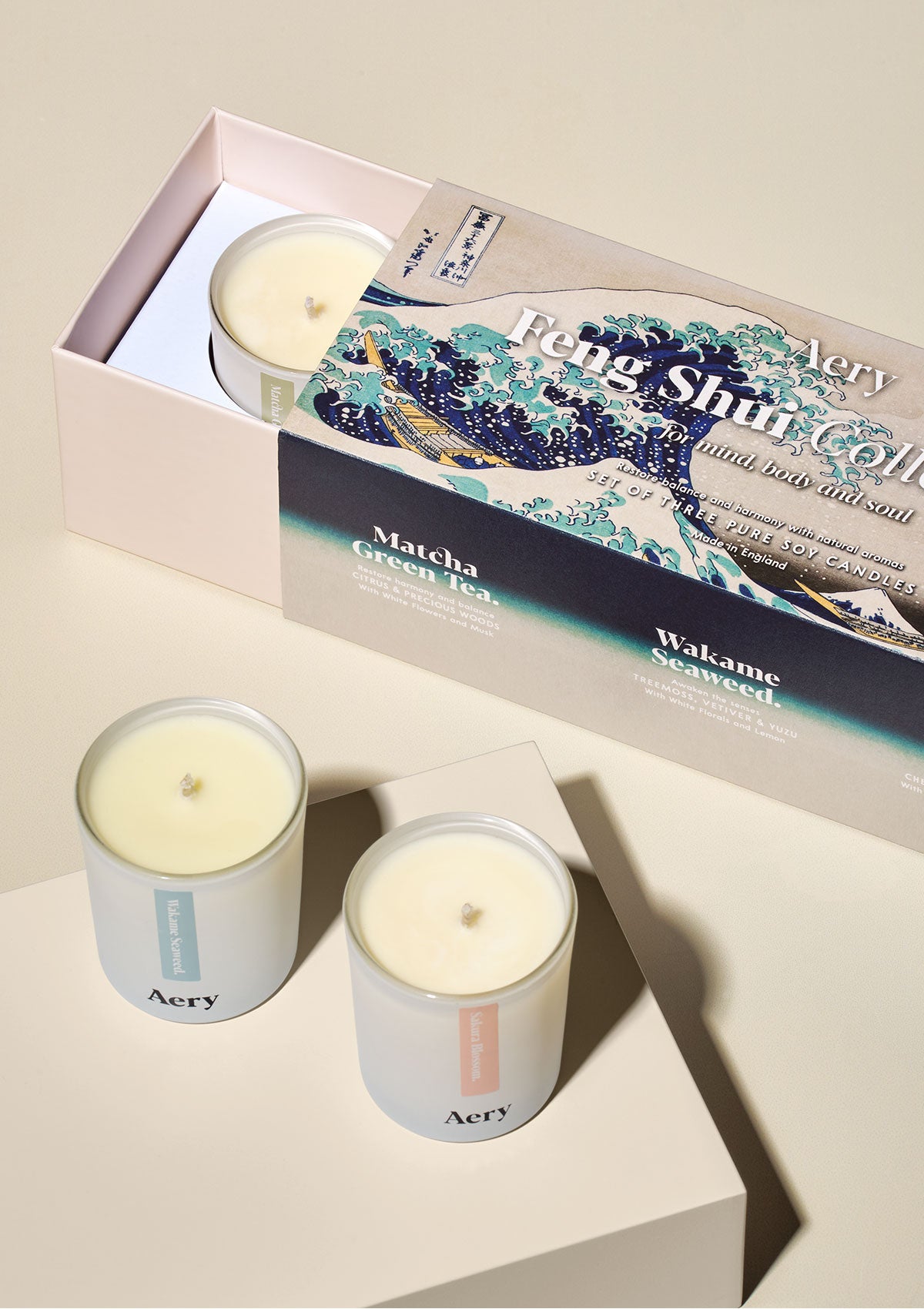 tokyo scented candle giftset displayed on a cream background